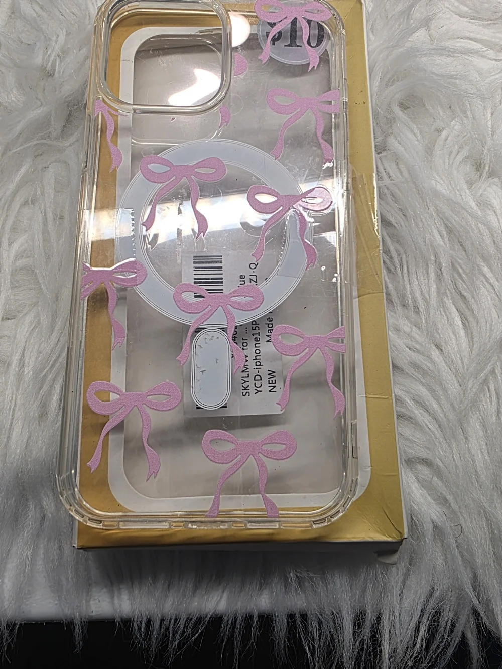 Pink Bow Clear Ring Grip Phone Case - Cute Protective Cover